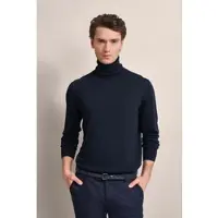 Bugatti Herren Rollkragenpullover aus 100 % Merinowolle