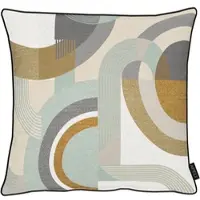 Apelt Dekokissen "Arco" Gr. 2, blau (türkis, gemustert), B:45cm H:5cm L:45cm, Polyester, Dekokissen_Sitzkissen_Kissenhüllen, Dekokissen