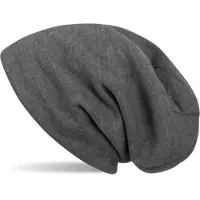 StyleBREAKER Strickmütze "Feinstrick Beanie Unifarben", Herren, grau (dunkelgrau), 100% Viskose CV., Modisch, Mützen Strickmütze
