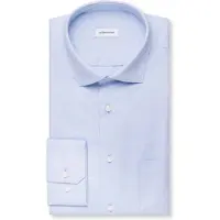 Seidensticker Flanellhemd "Schwarze Rose", Herren, Gr. M (40), normale Ärmellängen, blau, 100% Baumwolle, unifarben, regular fit, 2-Knopf-Manschette, Hemden Flanellhemd, Regular 1/1 Kentkragen Uni