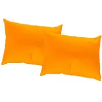 Wirth Dekokissen "Janine" Gr. 2, orange (orange, gemustert unifarben), B:50cm L:50cm, Polyester, Dekokissen_Sitzkissen_Kissenhüllen, Dekokissen, Kissenhülle ohne Füllung, 2 Stück