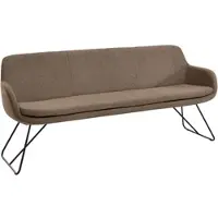Set One By Musterring Essbank "Tavia", braun (copper, schwarz), B:180cm H:87cm T:66cm, 100% PES, Sitzbänke, Essbank, Schlittengestell in drei Ausführungen, Breite 180, 200 oder 220 cm