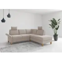 Otto Home Ecksofa "Rochelle, L-Form", grau (elefant), B:240cm H:90cm T:216cm, 100% Polyester, Sofas, Ecksofa, wahlweise mit Armteilverstellung, Schlaffunktion und Bettkasten
