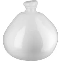 Gilde Tischvase "Vase organisch Sylt weiß H. 32 cm", weiß, B:31,5cm H:32cm T:31,5cm Ø:31,5cm, Glas, Vasen, Tischvase, Vase, Sylt, maritim, nordisch, zeitlos, elegant, Geschenkartikel