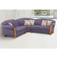 Home affaire Ecksofa "Milano, bequem mit Federkern, B/T/H 233/233/83cm, Landhausstil, L-Form", lila (flieder), B:233cm H:83cm T:233cm, Sofas, Ecksofa, gleichschenklig