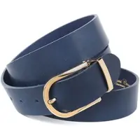 Anthoni Crown Ledergürtel , Damen, Gr. 90, blau, Leder, unifarben, Gürtel Ledergürtel, Pflanzlich gegerbter Vollrindledergürtel