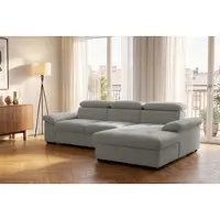 Sit&More Ecksofa SIT & MORE "Viola L-Form, B: 260 cm, Arm- & Kopfteilverstellung", grau (stone), B:260cm H:73cm T:174cm, 100% Polyester, Sofas, Ecksofa, optional Schlaffunktion, Sofa mit Komfortsitz