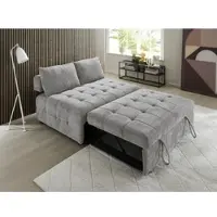 Otto Home Schlafsofa "Kuno, B:140cm, Gästebett, Multifunktional", grau (taupe), B:140cm H:85cm T:109cm, 100% PES, Sofas, Schlafsofa, 2-Sitzer, mit 2-fach Sitztiefenverstellung, Liegefläche 135x195cm