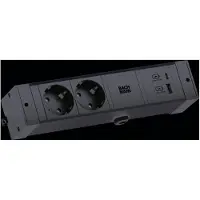 Bachmann 941.301 DESK RAIL 2xCEE7/3 1xUSB A/C 22W 2,0m 941301