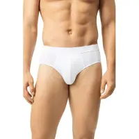 Mey Slip "SOFTBALL", Herren, Gr. 5M, weiß, Obermaterial: 57% Baumwolle, 38% Polyester, 5% Elasthan, unifarben, Unterhosen Slip, mit elastischem Bundabschluss