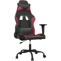 vidaXL Gaming-Stuhl Schwarz und Weinrot Kunstleder