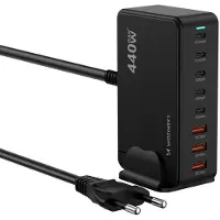 Wozinsky Desktop-Ladestation mit 3x USB-A, 5x USB-C, GaN QC3, 440 W – Schwarz
