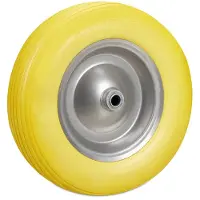 Dripio Kruiwagenwiel 4.80/4.00-8, Vollgummi, Stahlfelge, 100 kg, gelb-grau