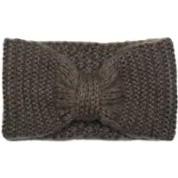 StyleBREAKER Stirnband "Strick Stirnband mit Reiskorn Strickmuster", Damen, grau (dunkelgrau), Obermaterial: 100% Polyester PES., Modisch, Mützen Stirnband