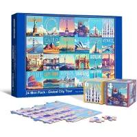 Sonstiges Tageskalender 24 Mini-Puzzles Weltstädte 1000 Teile Adventskalender Global City Tour 2026