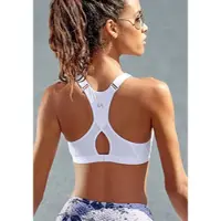 LASCANA Sport-BH ACTIVE, Damen, Gr. 70, Cup E, weiß, Netz, Obermaterial: 67% Polyamid, 20% Elasthan, 13% Polyester, BHs Sport-BH, mit Bügel & eingearbeitetem Push-up-Kissen