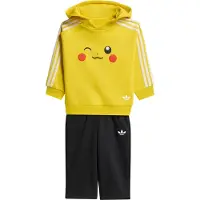 Adidas Originals Trainingsanzug ORIGINALS "POKEMON HOODIE-SET, LOCKERER SCHNITT", Kinder, Gr. 86, gelb (gelb, schwarz), Obermaterial: 70% Baumwolle, 30% Polyester, Sportanzüge Trainingsanzug