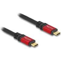 DeLOCK USB 2.0 Kabel USB Type-C Stecker zu Stecker PD 3.0 100 W E-Marker 1 m rot Metall, 1 m, USB C, USB C, USB 2.0, 0,48 Gbit/s, Schwarz, Rot