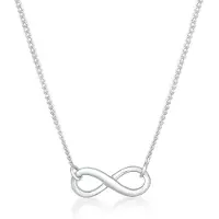 Elli Kette mit Anhänger "Halskette Kette Infinity Unendlichkeit Symbol 925 Silber" Gr. 45, silber, Halsketten, Damen, ohne Stein, Silber 925 (Sterlingsilber), Kette mit Anhänger