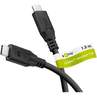 Goobay USB-C-Kabel, USB4, 1,5 m, schwarz