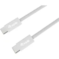 Equip USB 2.0-Kabel, USB-C-Stecker auf USB-C-Stecker, 1m, PD 60 W, Weiß, 1 m, USB C, USB C, USB 2.0, 0,48 Gbit/s, Weiß