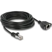 DeLOCK 90779, 5 m, Cat6a, S/FTP (S-STP), RJ-45, RJ-45, Schwarz