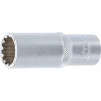 Bgs 10259 Steckschlüssel-Einsatz "Gear Lock", 12,5 (1/2), tief, 19 mm