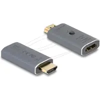 DeLOCK HDMI EDID Emulator 8K bidirektional, 1 x HDMI-A, 1 x HDMI-A, Anthrazit