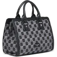 Braccialini Handtasche, Damenmodell, Damier-Muster, Reißverschluss, Kunstleder, Tragegriffe, 36x26 cm