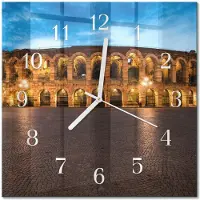 Drukarnia Piga Tulup Glasuhr Wanduhr Küchenuhr Echt-Glas 30x30 cm Modern Dekorativ Geräuschlos Weiße Zeiger - Statue