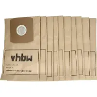 VHBW 10x Staubbeutel kompatibel mit E-Matic ST 018, E 952 Staubsauger - 27,5cm x 16,5cm Sandfarben