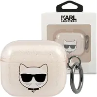 Karl Lagerfeld KLA3UCHGD AirPods 3 Hülle Gold/Goldglitzer Choupette