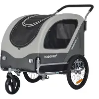 Tiggo DOGGYHUT Large Fahrradanhänger & Hundebuggy 2 in 1 für Hunden bis 35kg Hundeanhänger Jogger Hundewagen mit Feststellbremse