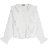 Scotch & Soda Ruched Gold Button Langarmhemd