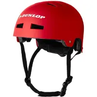 Dunlop SPORTS Fahrradhelm Kinder Jugendliche Erwachsene - Test - Leichter robuster Urban Allrounder Helm, 14 Fach belüftet, Schnellverschluss, Auto Kopfanpassung ROT, Gr. L
