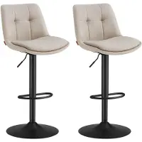 Dripio Barkrukken Set von 2, höhenverstellbar, drehbar, mit Rückenlehne