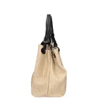 Gave Lux Araminta Shopper aus gewebtem Wildleder Verstellbare Griffe und Schulterriemen Taupe Mediun UNICA 32x29x17 cm