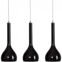 Azzardo Soul 3 Pendelleuchte Schwarz, 3-flammig, E27, höhenverstellbar, L 70 cm, Ø 17 cm