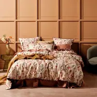 Sonstiges Bettwäsche-Set Blumen Weiß 200x220 cm 3-teilig Mikrofaser Botanisches Design