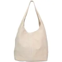 Gave Lux Schultertasche Damen Wildleder Schwarz Valeria Chic Black B UNICA 40x35x15 cm