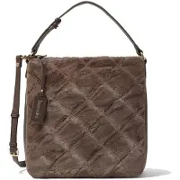 Braccialini Umhängetasche für Damen, braun, gefüttert, mit verstellbarem Trageriemen, 30x32 cm