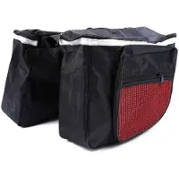Merkloos Fahrradtasche mit großem Fassungsvermögen – Doppelt wasserdicht – Reflektierende Streifen – Tragegriff – Geeignet für alle Fahrräder – 600D-Material – Fahrradgepäck