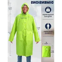 Markenlos Regenjacke Uni, wasserdicht, mit Kapuze und Ärmeln, Kunststoff