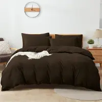 Merkloos Omgoods – Bettwäsche-Set aus Baumwolle, 240 x 220 cm, in Braun