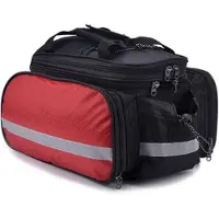 Markenlos Geräumige Fahrradtasche - Wasserdichte Fahrradtasche mit 27L Kapazität in Rot - Ideal für Radtouren und den täglichen Gebrauch