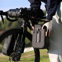 Markenlos Gabeltasche für Scooter und Tourenräder, 6L, wasserdicht, schwarz