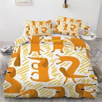 Sonstiges Bettwäsche-Set Dackel 135x200 cm 2-teilig Mikrofaser 3D Motiv mit Reißverschluss