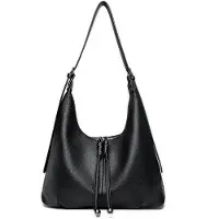 Merkloos Solidchoice – Hobo-Handtasche aus veganem Leder mit verstellbarem Trageriemen