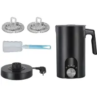 OEM Milchaufschäumer, 5-in-1 Funktionalität, Edelstahl-Design, schwarz