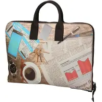 Gave Lux Michela Handtasche Uni Echtleder Doppeltes Reißverschlussfach Caffè UNIQUE 28x40x3 cm